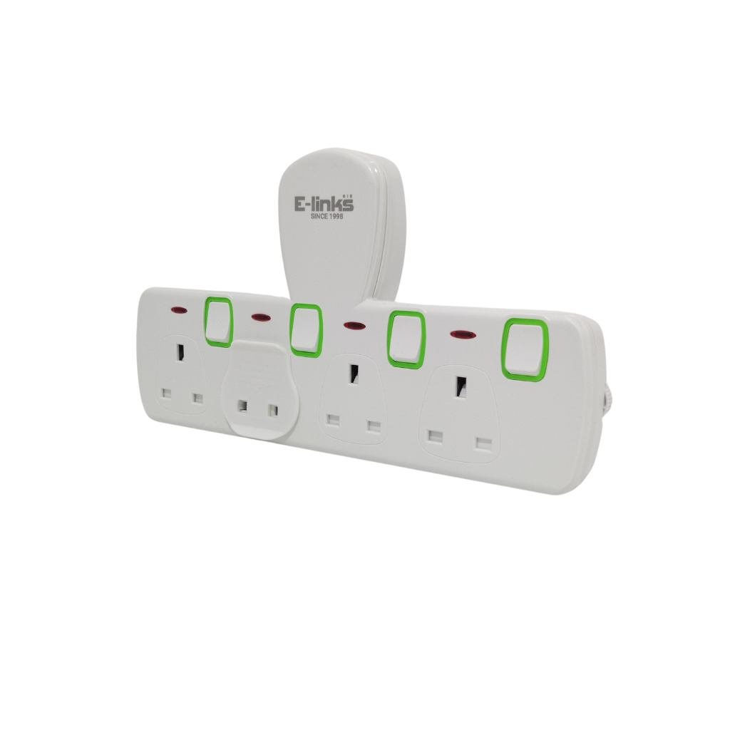 E-LINKS 13AMP 4W M/SOCKET RIE6144   SOCKETS