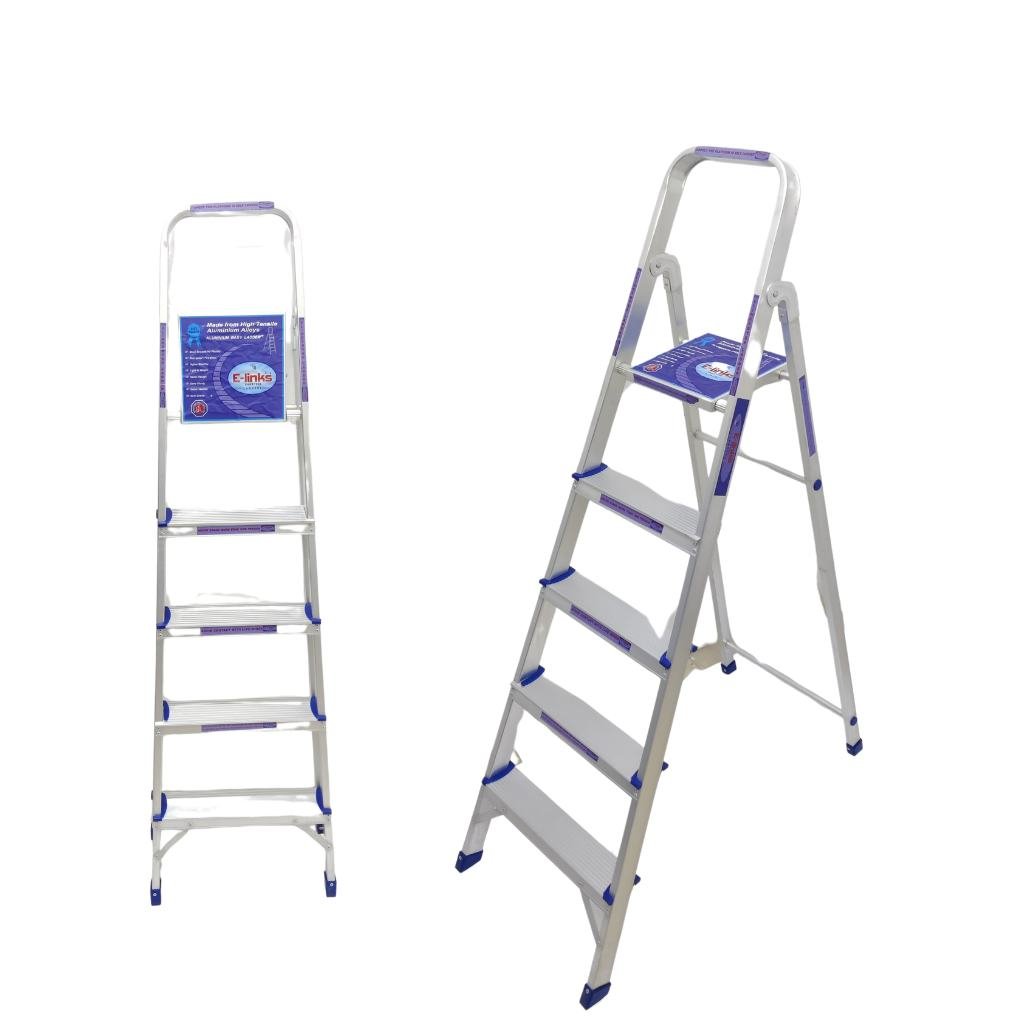 E-LINKS ALLUMINIUM SINGLE SIDE LADDER 5STEP 0305  ONE SIDE