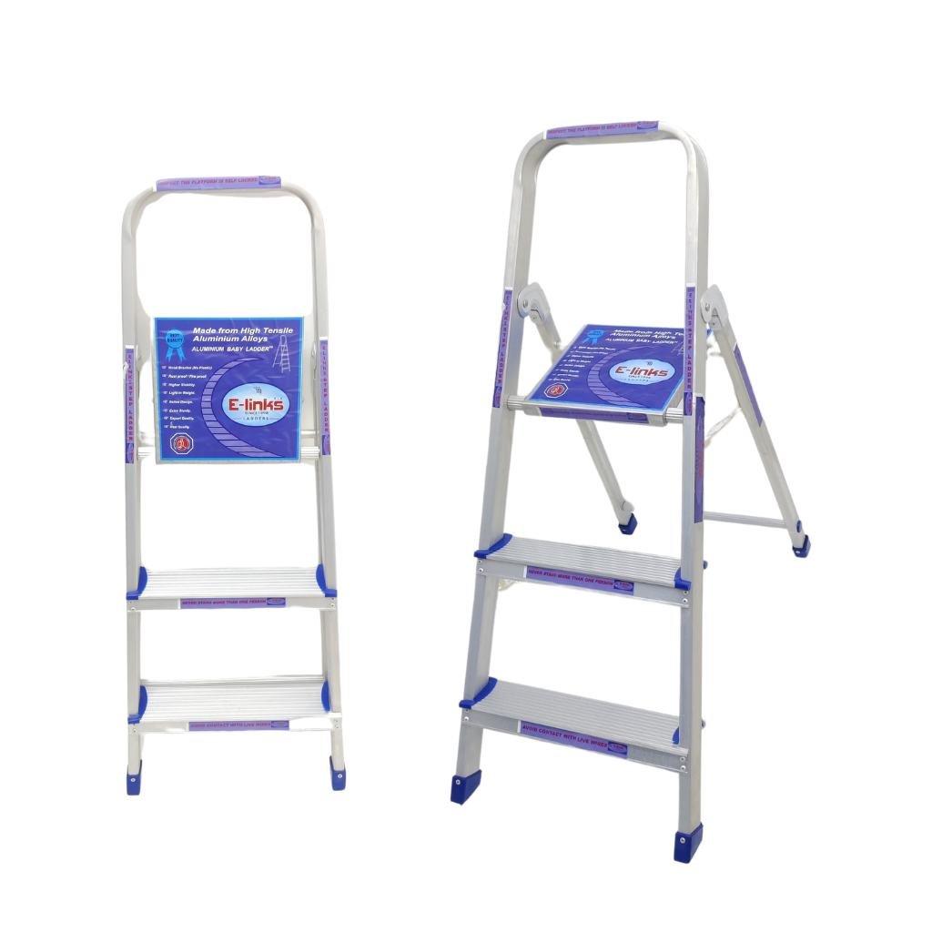E-LINKS ALLUMINIUM SINGLE SIDE LADDER 3STEPS  ONE SIDE
