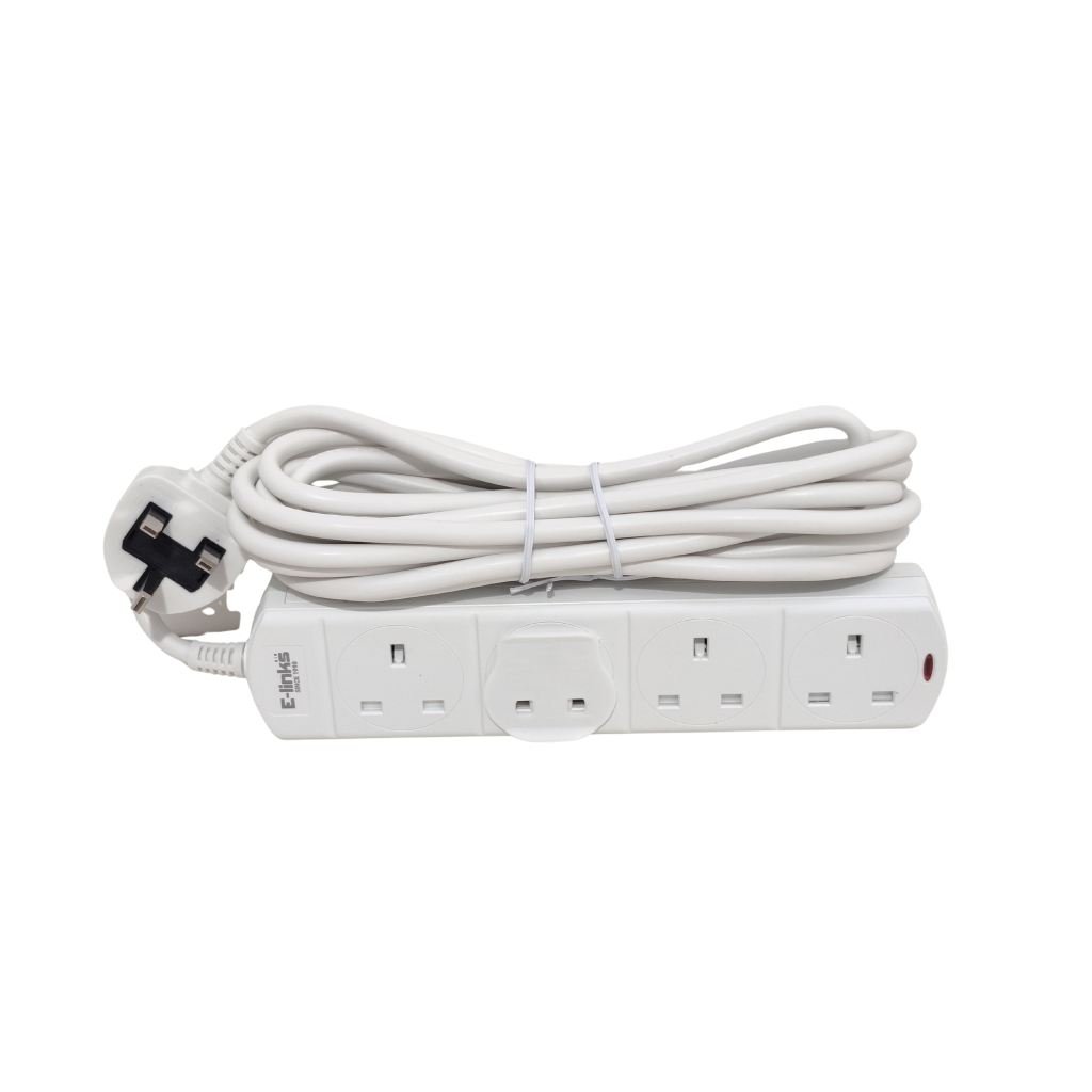E-LINKS EXTENSION 4WAY 5METER RIE614 GMARK  EXTENSION LEADS