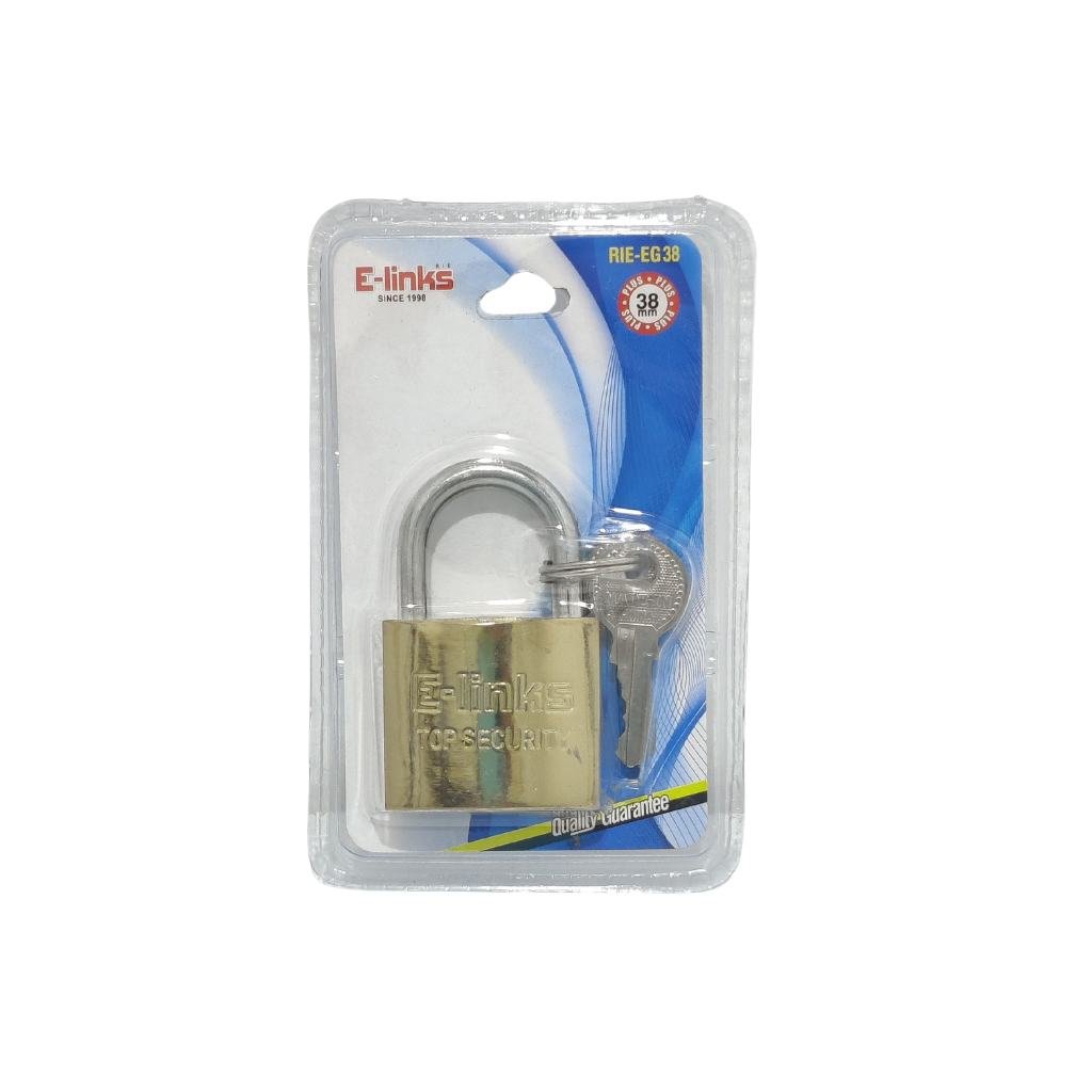  E-LINKS PADLOCK IRON GOLD 38MM RIEEG38  LOCKS