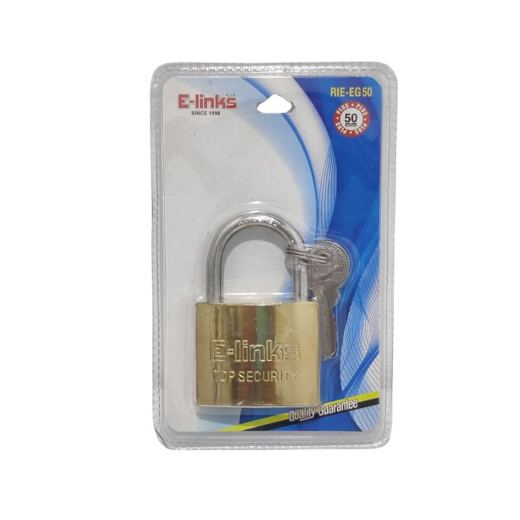 E-LINKS PADLOCK IRON GOLD 50MM RIEEG50  LOCKS