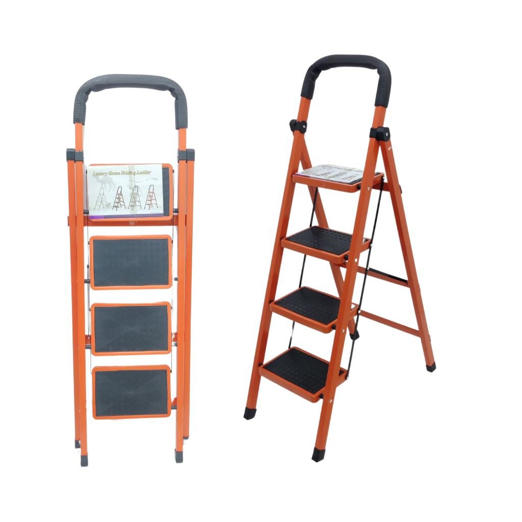 E-LINKS STEEL LADDER 4STEPS ORANGE FT4  ONE SIDE