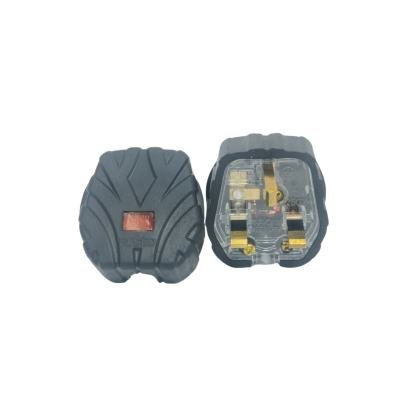 13A PLUG TOP NEON BLACK PVC413L PLUGTOP