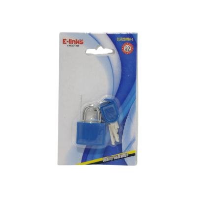 E-LINKS COLOUR PADLOCK 20MM 